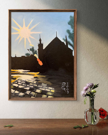 Oil painting City streets Oleksandr Gukalov