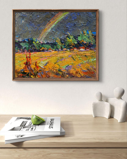 Oil painting Rainbow after the rain Oksana Ivanyuk