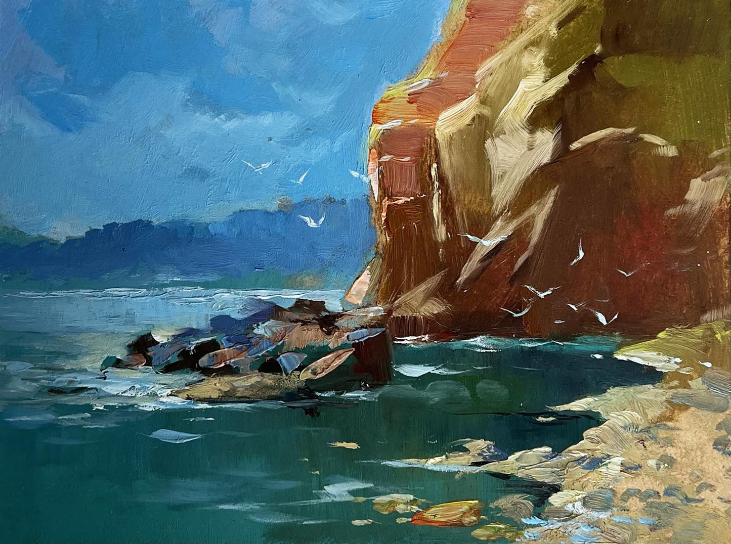 OIl painting Rocky seashore Yuriy Suprunchuk