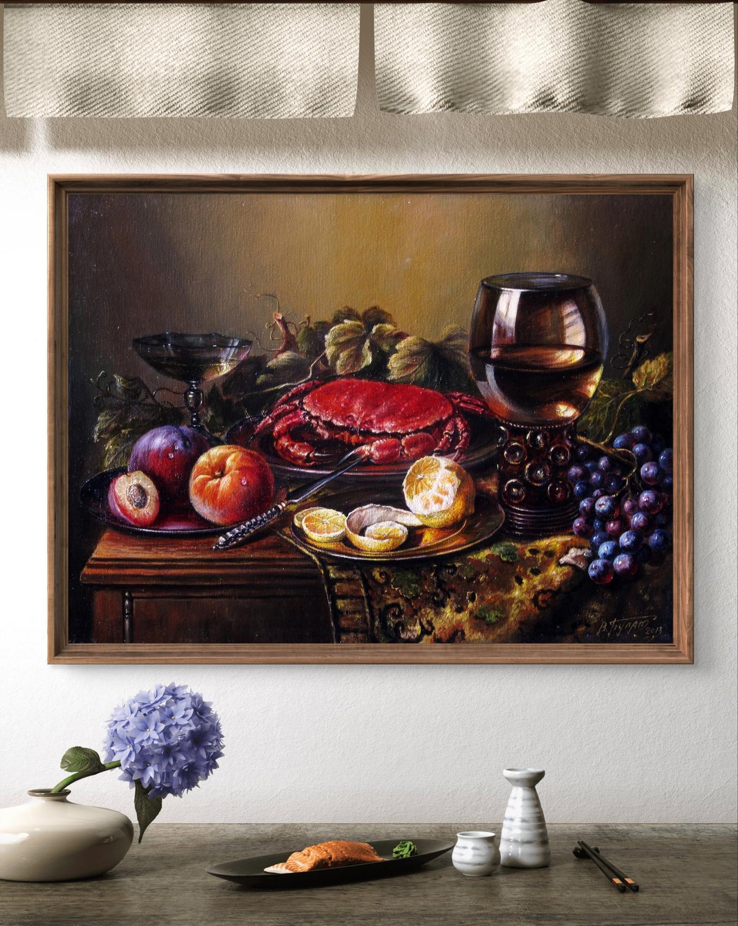 Oil painting Still life with a crab Valeriy Bulat