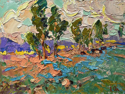Oil painting In the autumn meadows Oleksiy Ivanyuk