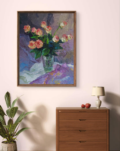 Oil painting Roses in crystal Boris Serdyuk