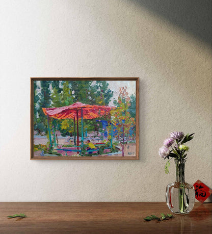 Oil painting Gazebo Yury Konovalov