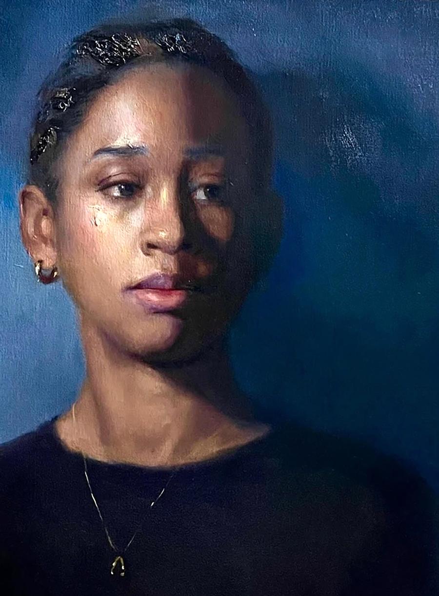 Oil painting Portrait of a girl Ruby Annam Butt