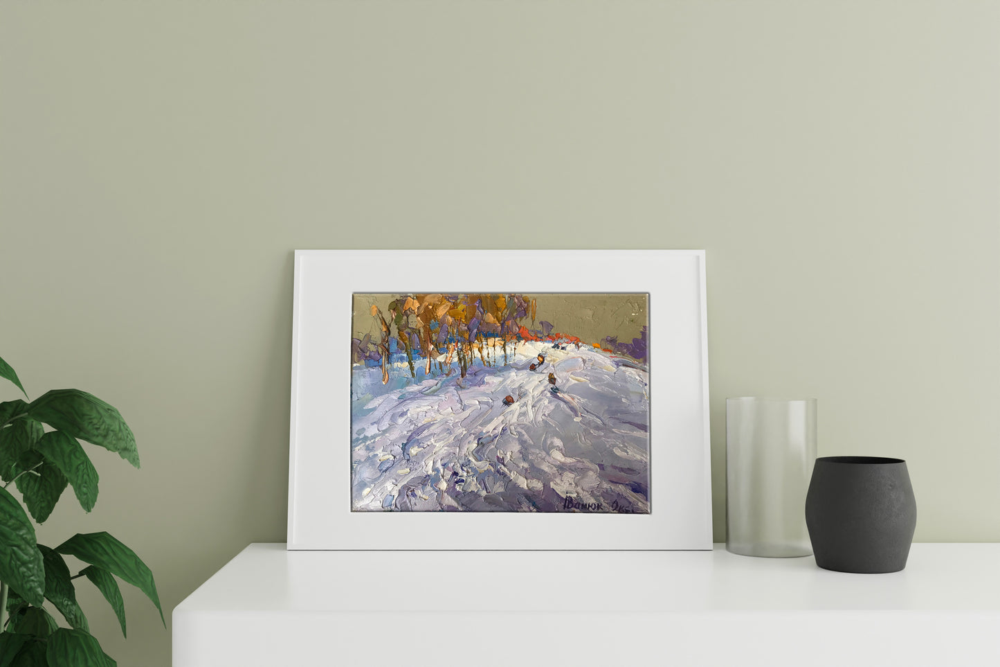 Winter Wonderland: Oksana Ivanyuk's Oil Depiction of Snowy Hills