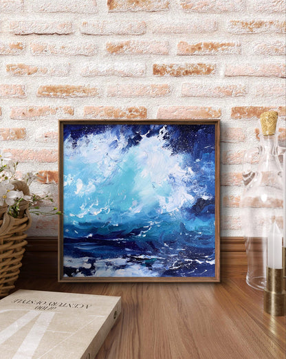 Oil painting Sea wavy breeze Unknown artist