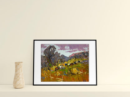In oil, Alex Ivanyuk illustrates the autumnal slopes.