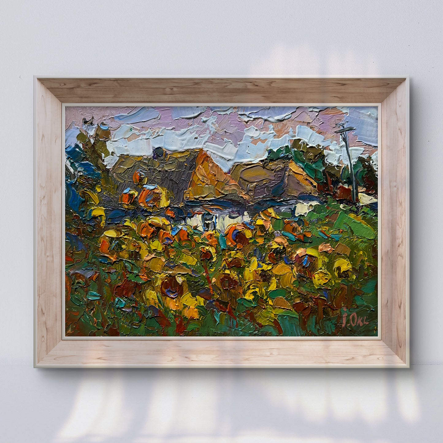 Oil painting Cozy village life Oksana Ivanyuk