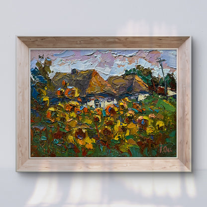 Oil painting Cozy village life Oksana Ivanyuk