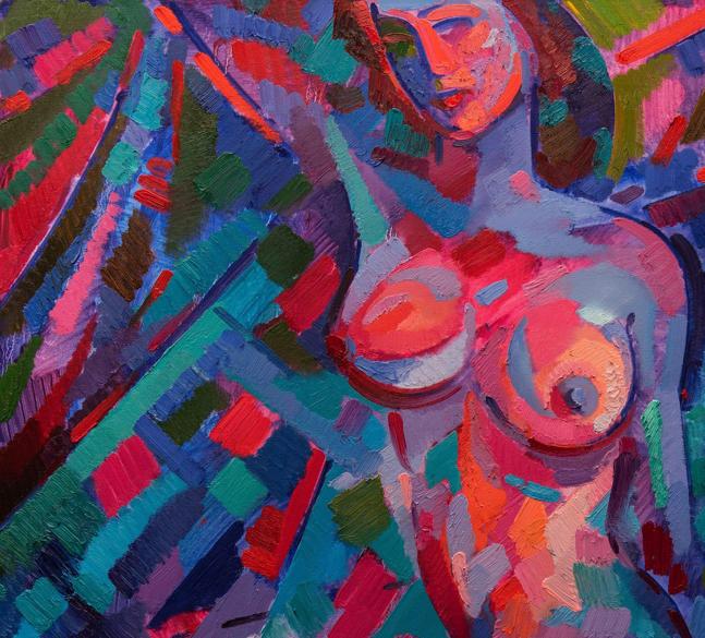 Oil painting Naked girl Peter Tovpev