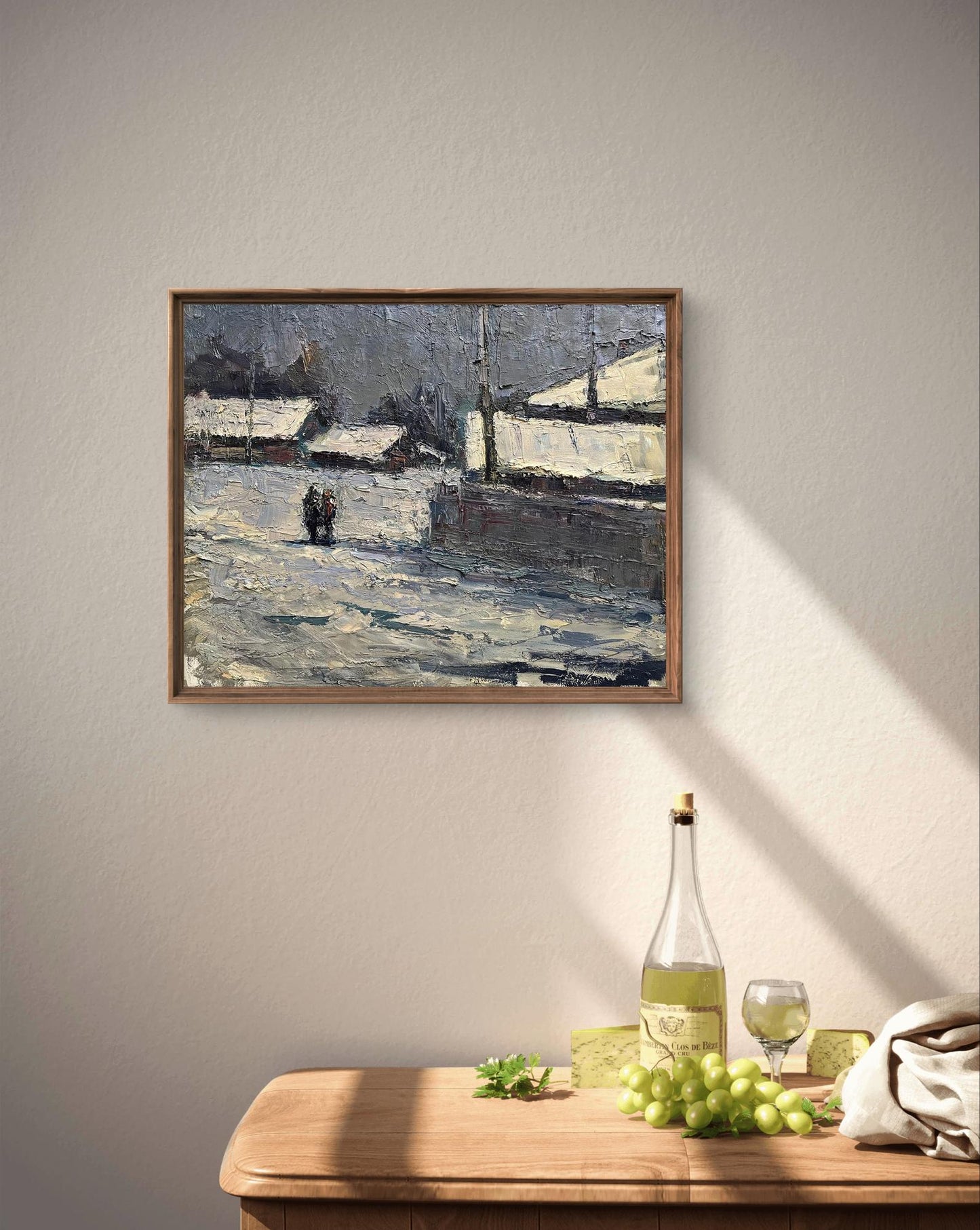 Oil painting March frosts Volodymyr Pashchenko