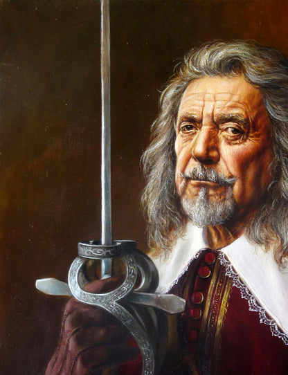 Oil painting Portrait of Robert Plant Valeriy Bulat