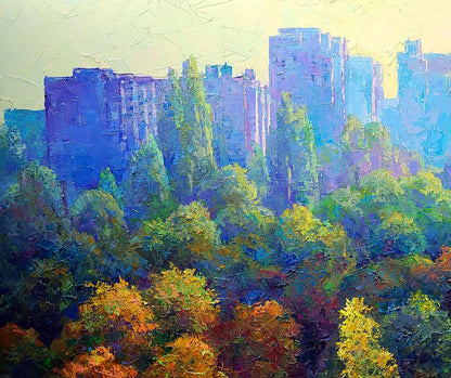 Oil painting Morning in the city Boris Serdyuk