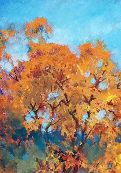 Oil painting Yellowed tree Anatolii Duhnevich