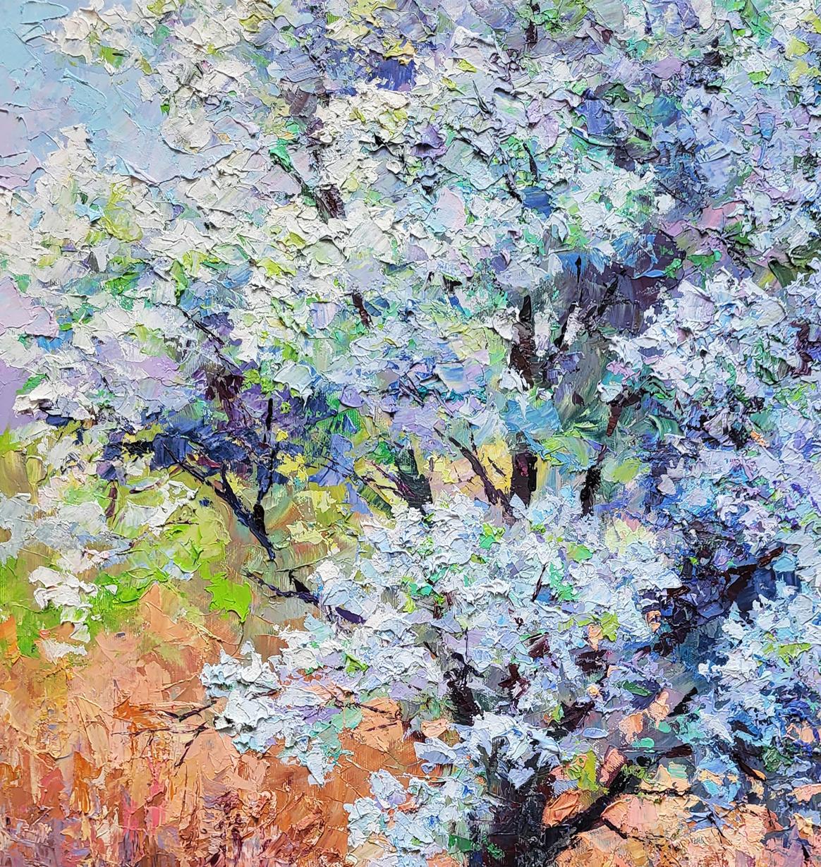 Oil painting Pear blossoms Boris Serdyuk