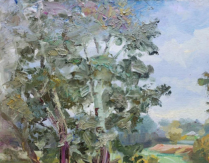 Oil painting Silver poplars Boris Serdyuk