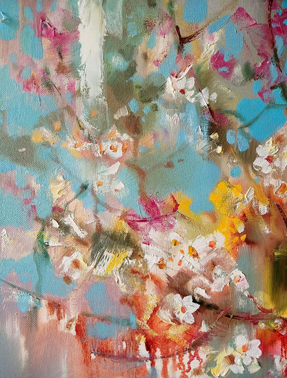 Abstract oil painting Flowers