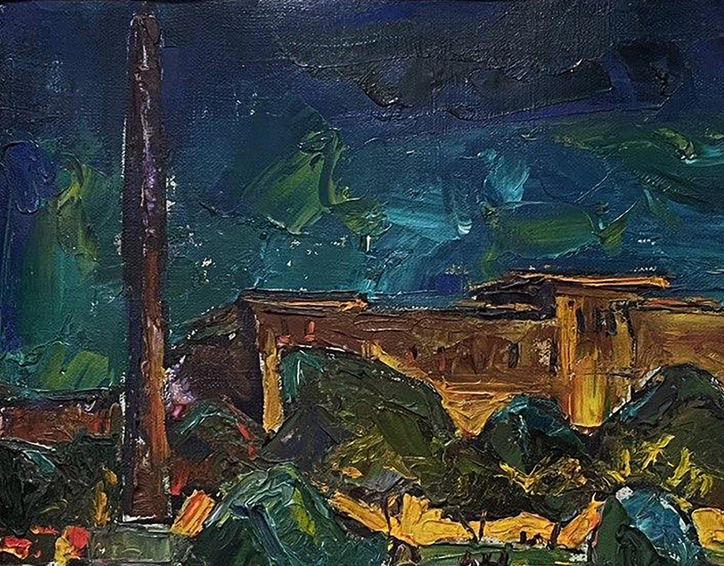 Oil painting Night Istanbul Oleksandr Andreev