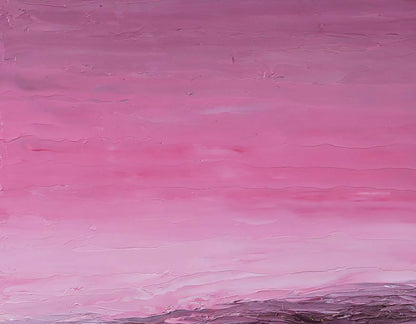 Oil painting Pink landscape Andriy Klishyn