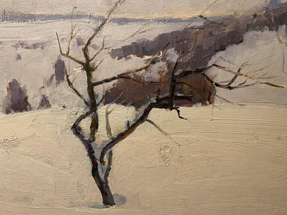 Oil painting Winter landscape Georgiy Petrov