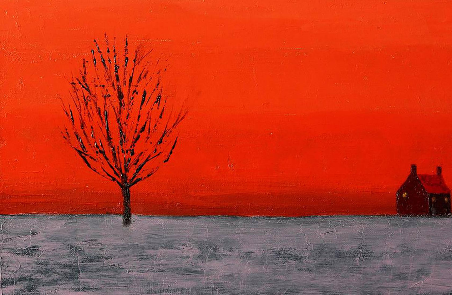 Oil painting House in the steppe Andriy Klishyn