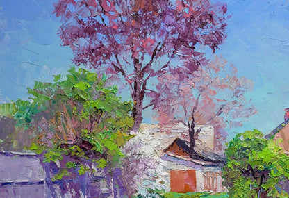 Oil painting Flowering garden Boris Serdyuk