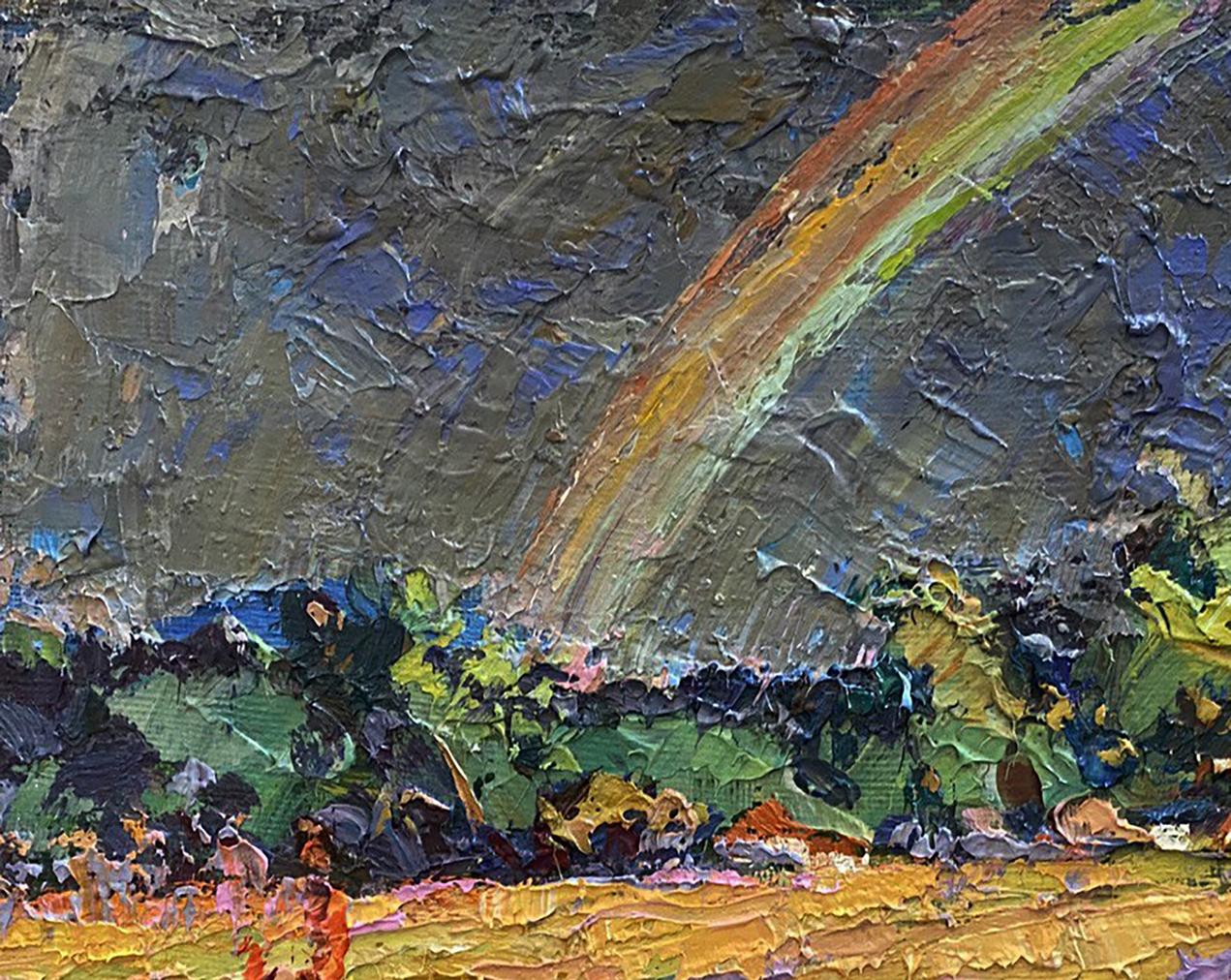 Oil painting Rainbow after the rain Oksana Ivanyuk