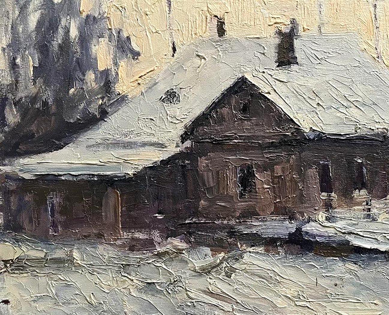 Oil painting White evening Volodymyr Pashchenko