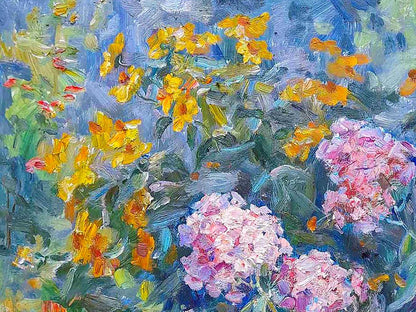 Oi painting Lilac in the garden Kovalenko Ivan Mikhailovich