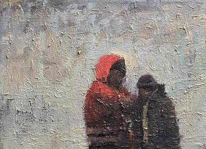 Oil painting Construction site Volodymyr Pashchenko