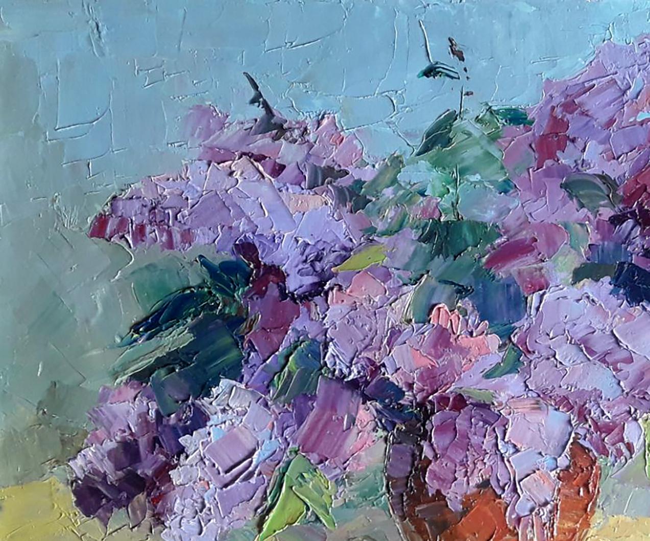 Oil painting Lilac and tangerine Boris Serdyuk