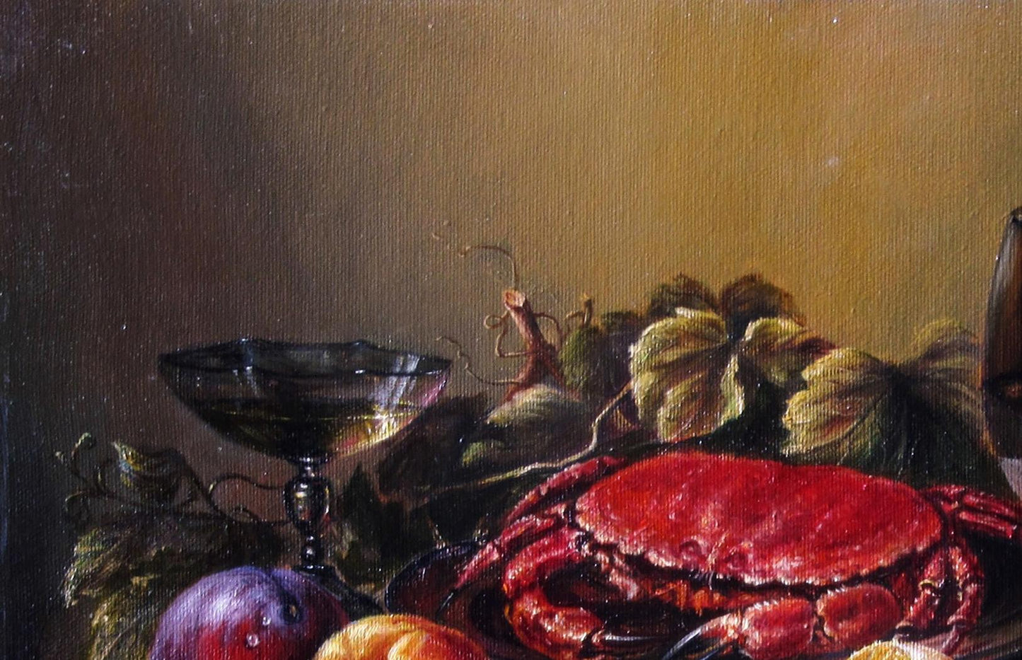 Oil painting Still life with a crab Valeriy Bulat