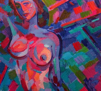 Oil painting Naked girl Peter Tovpev