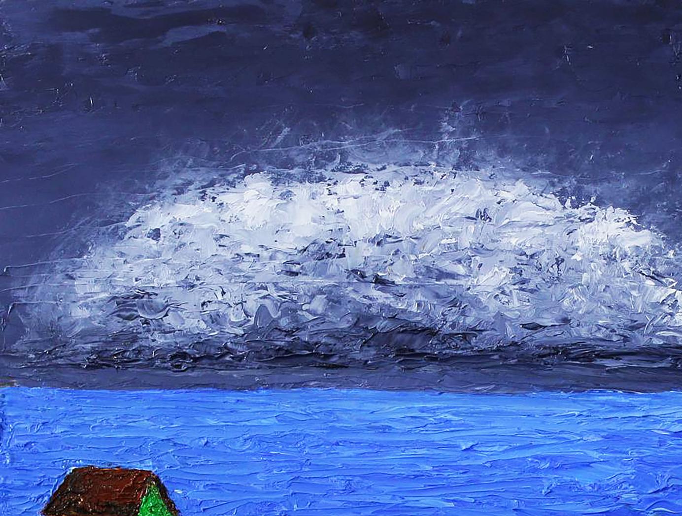 Oil painting Seaside street landscape Andriy Klishyn