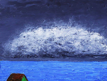 Oil painting Seaside street landscape Andriy Klishyn