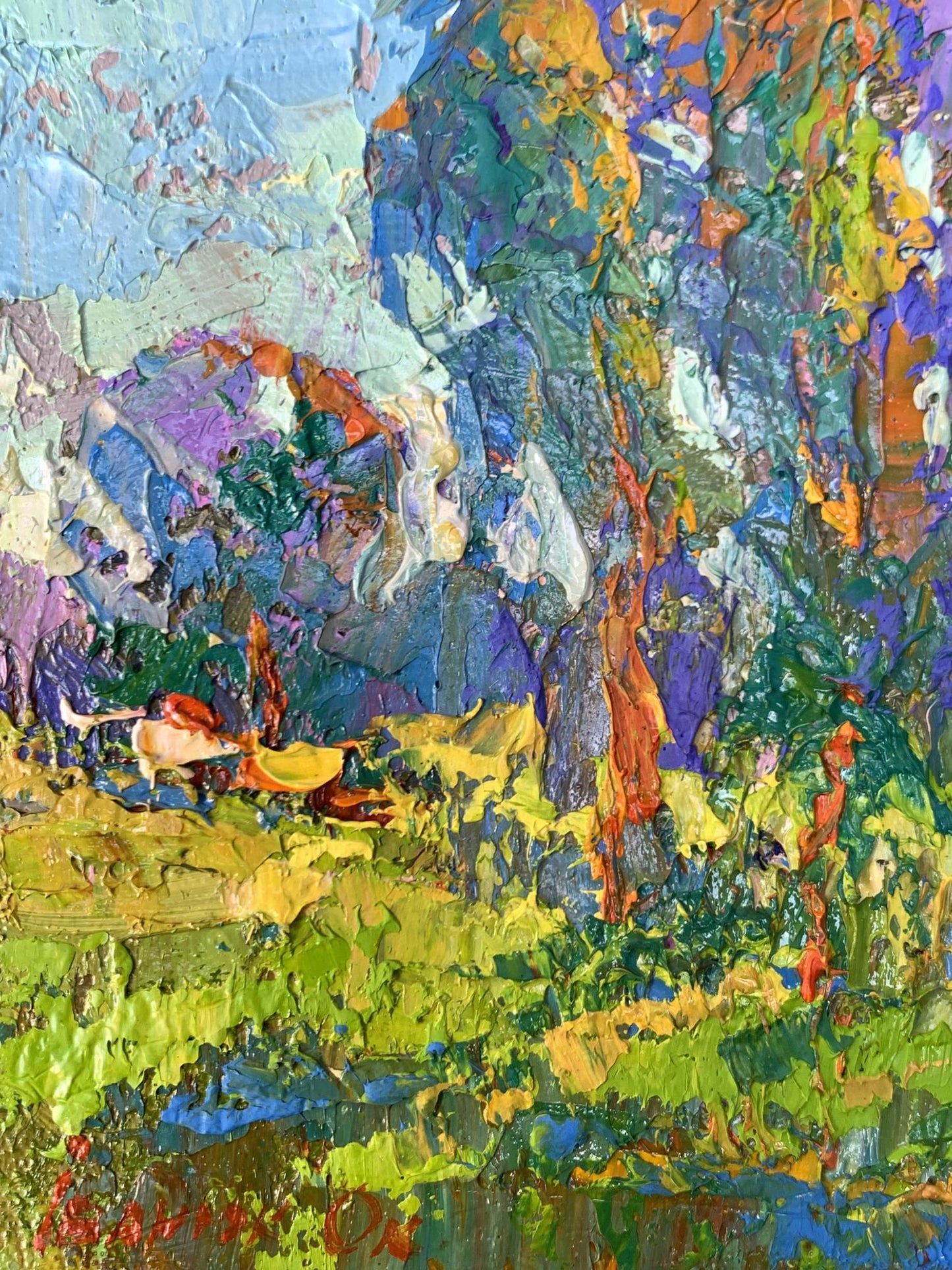 Oil painting Sunny meadows Oksana Ivanyuk