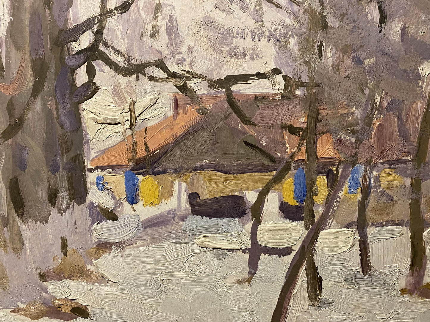 Oil painting Early winter Nikolai Bortnikov