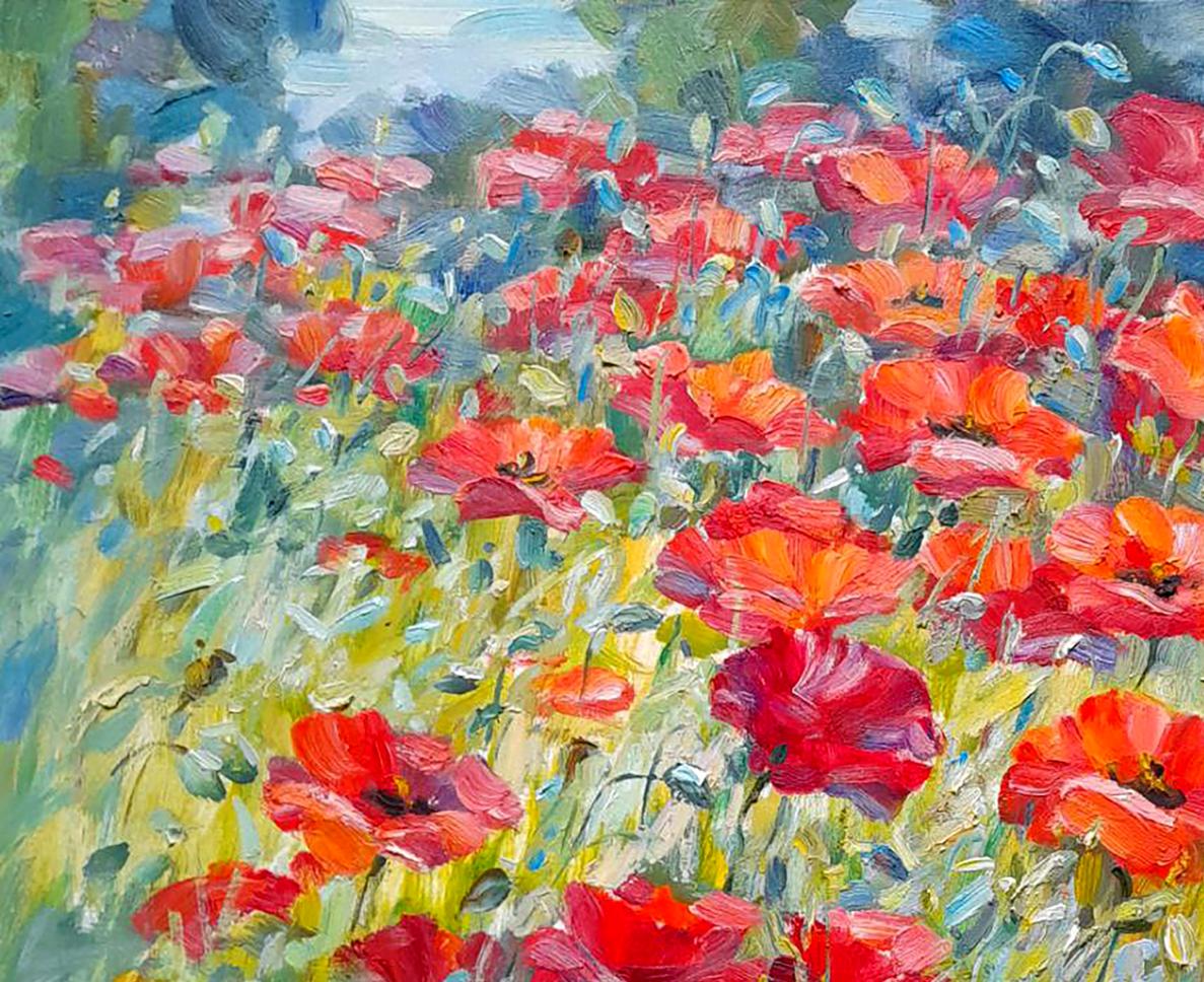 Oi painting Poppies in the fields Ivan Kovalenko