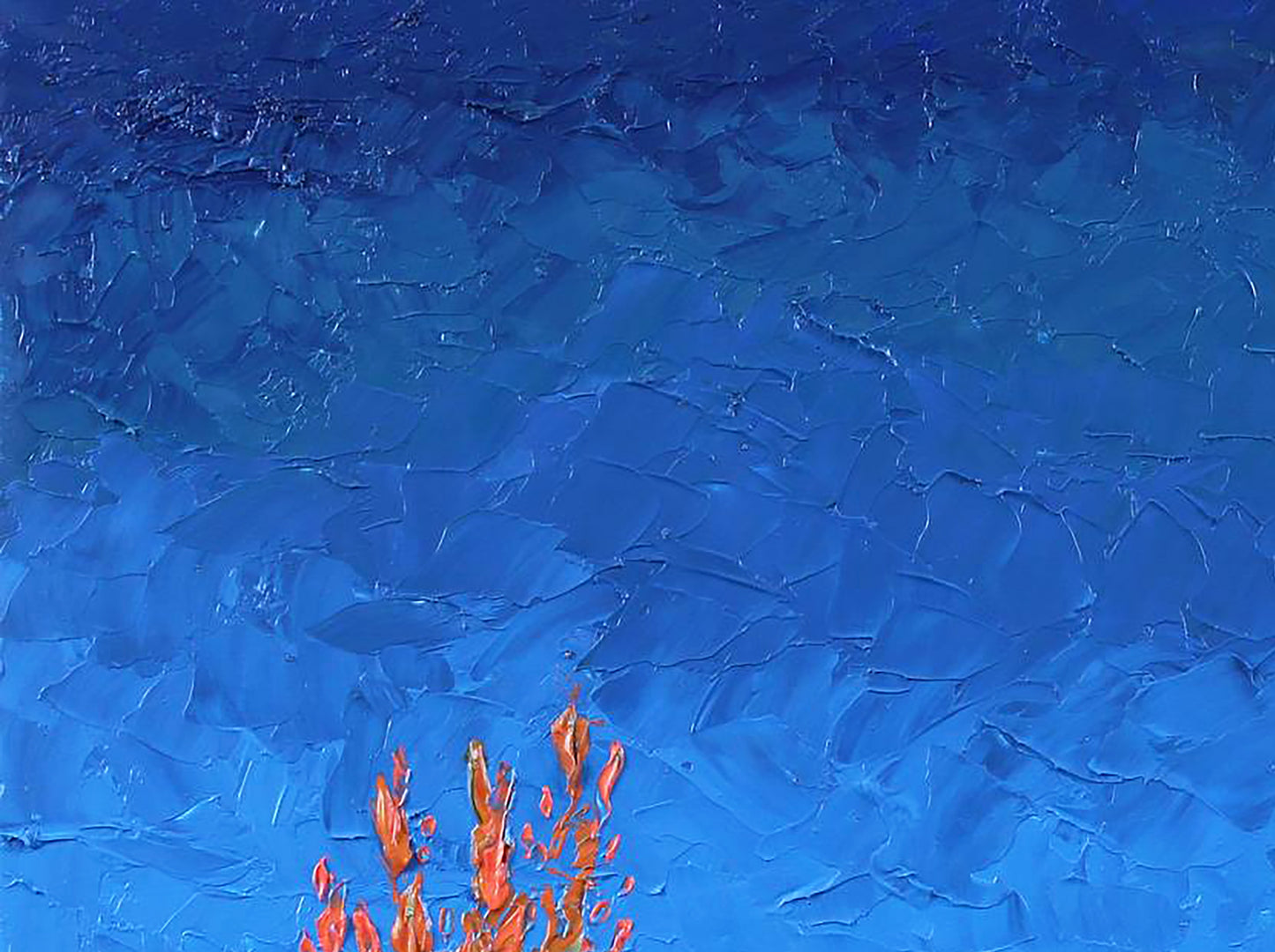 Oil painting Landscape of orange algae Andriy Klishyn