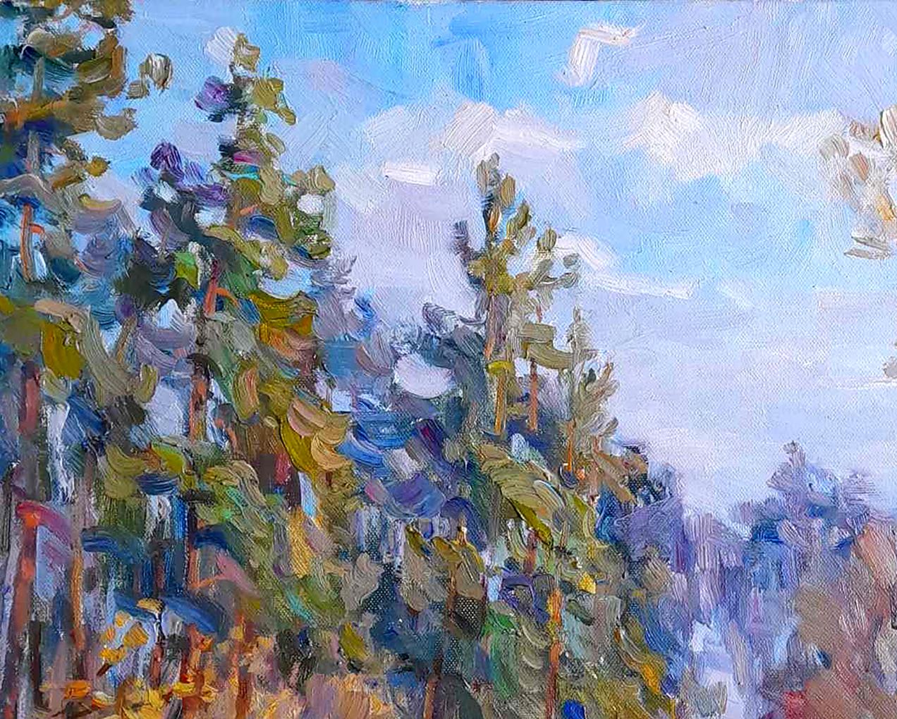 Oi painting Walk in the woods Ivan Kovalenko