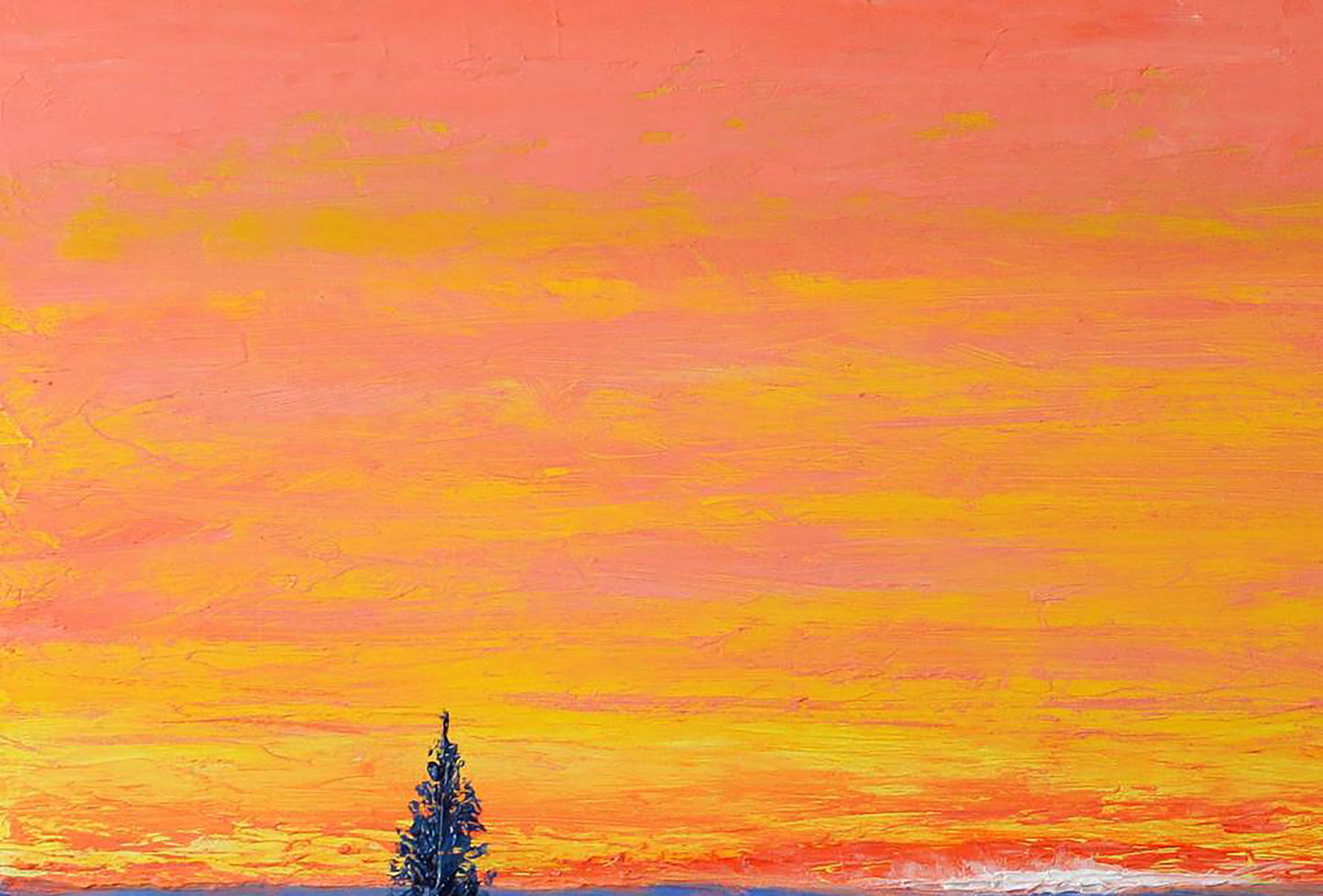 Oil painting Orange Dawn Andriy Klishyn