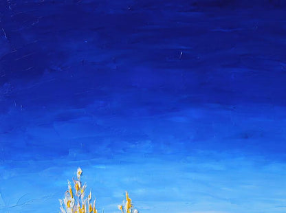 Oil painting White ahgae landscape Andriy Klishyn