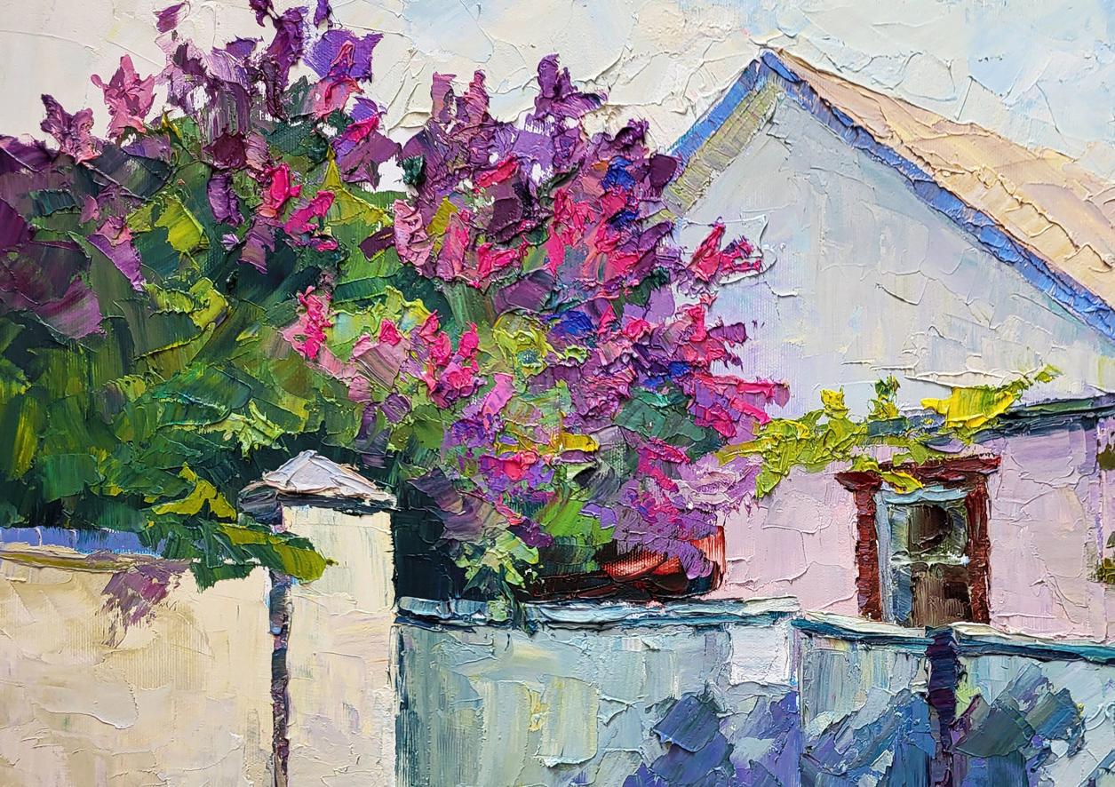 Oil painting Lilac bush Boris Serdyuk