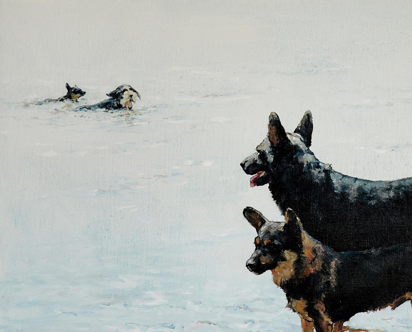 Oil painting Dog fate Oleg Kateryniuk