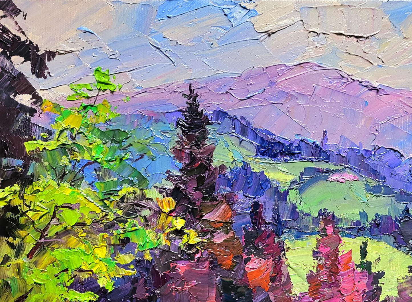 Oil painting In the mountains Boris Serdyuk