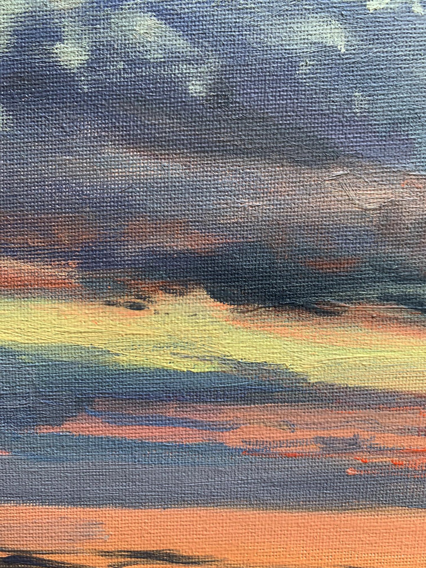 Oil painting Sunset at sea Unknown artist