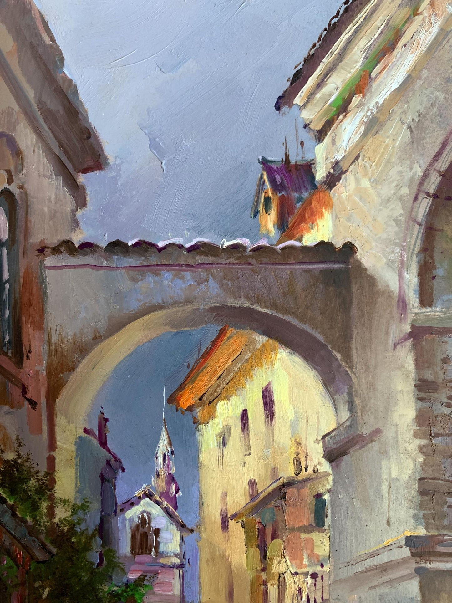 OIl painting Old streets of the city Yuriy Suprunchuk