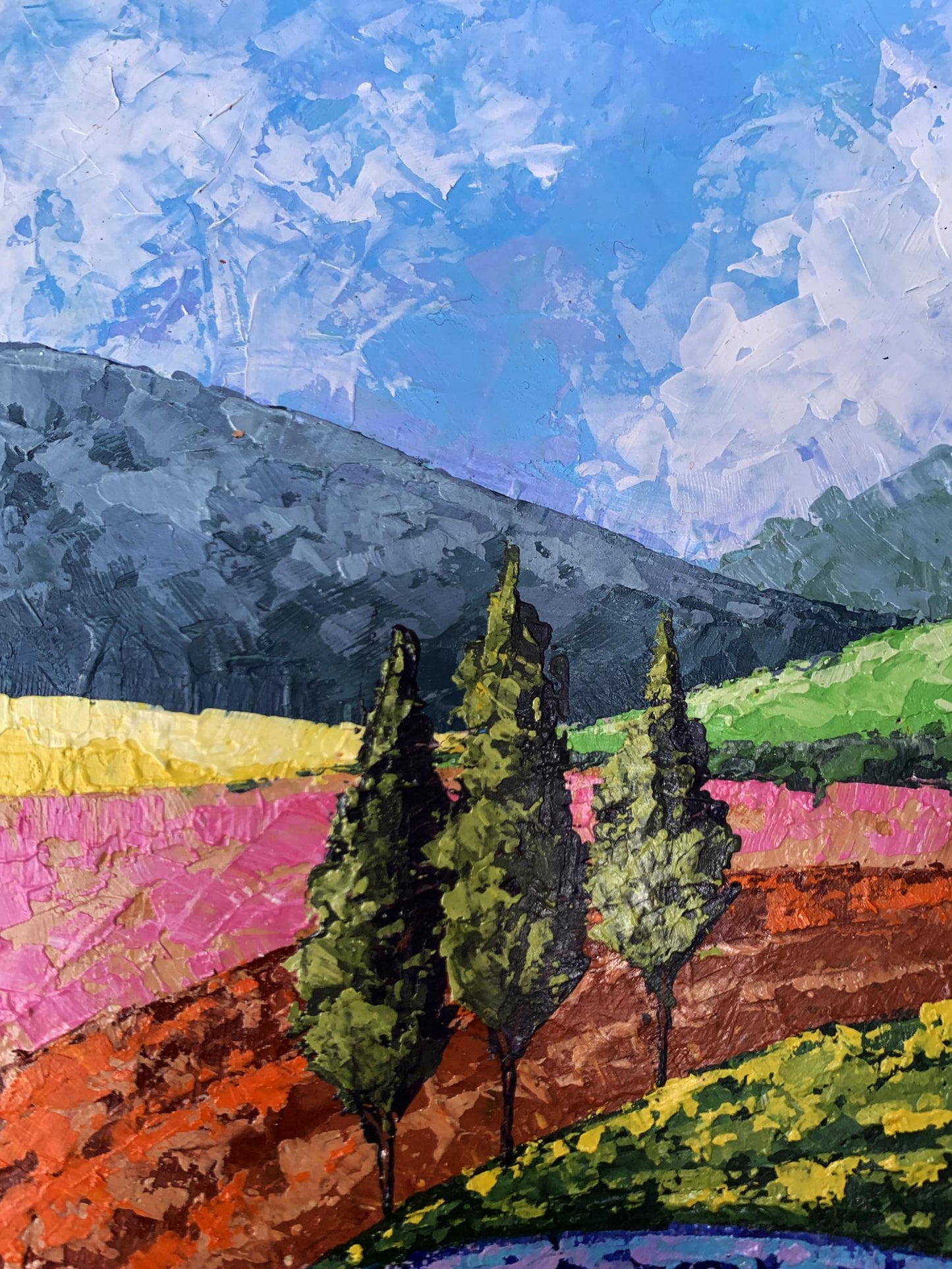 Oil painting Mountain Glade V. Zadorozhnya