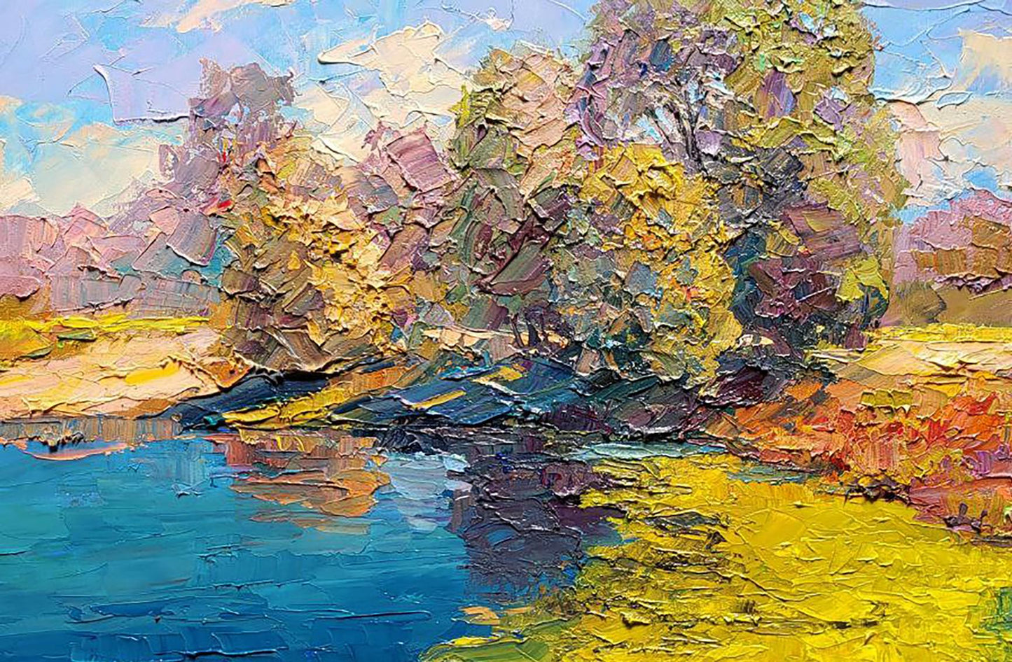 Oil painting At the pond Boris Serdyuk