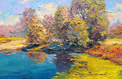 Oil painting At the pond Boris Serdyuk